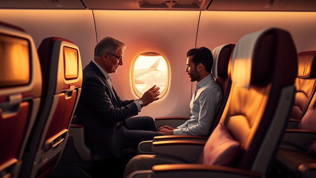 Traveler comparing Qatar Airways seat options before choosing a flight