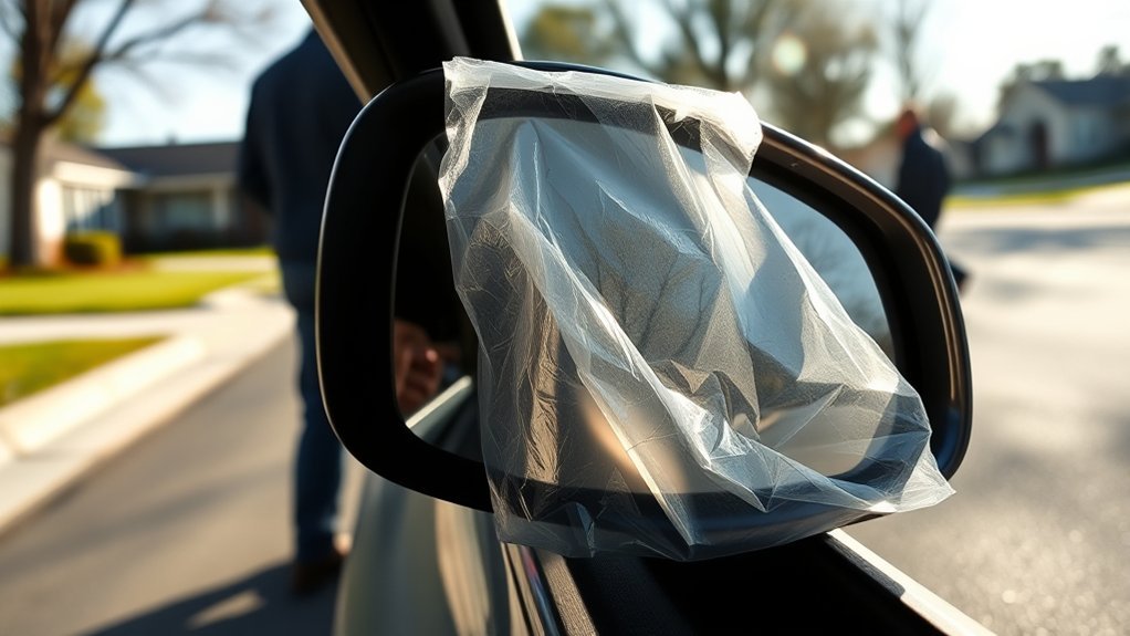 Always Put A Plastic Bag On Your Mirror When Tr...: Everything You Need to Know Clear uncovered side mirrors for safe driving visibility