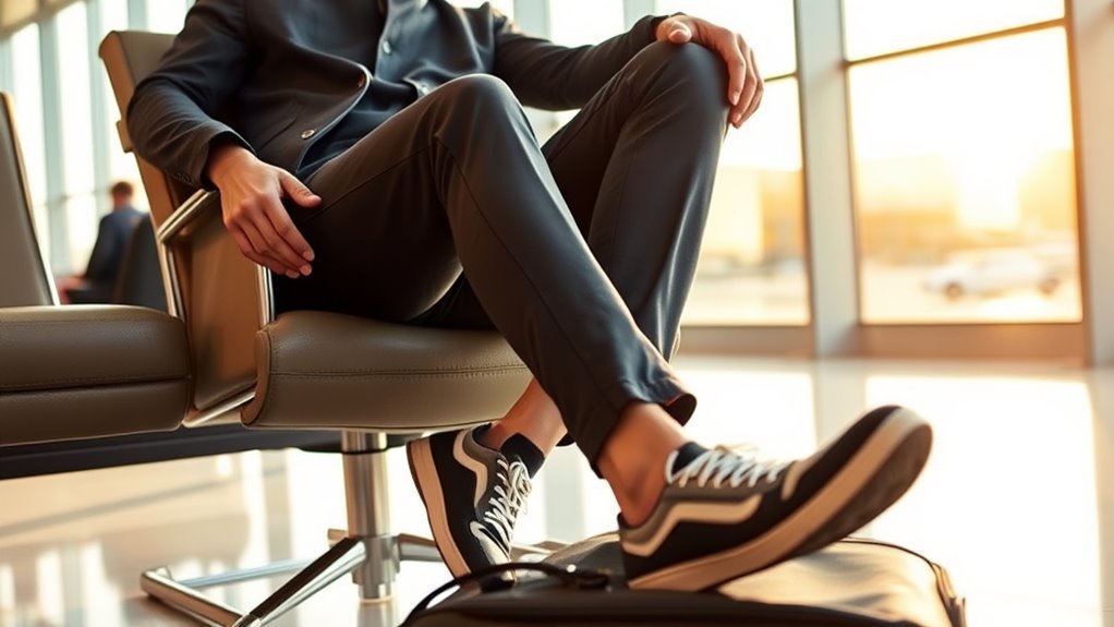 Comfortable men's travel pants for flights and all-day walking