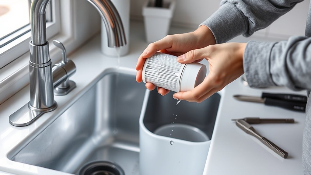 checking a water purifier for common maintenance problems