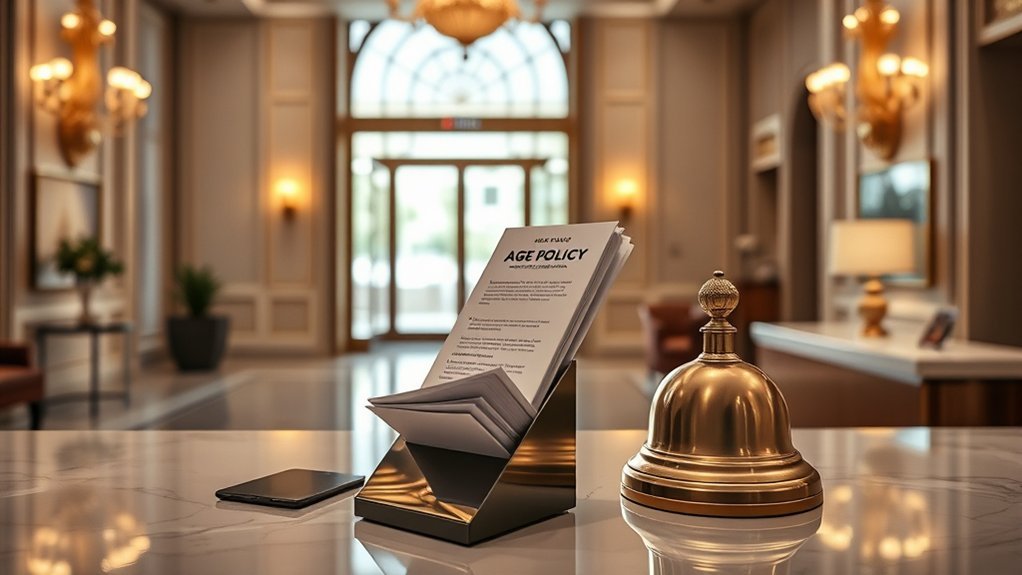 Young traveler using smartphone app to verify hotel age requirements and contact front desk staff directly