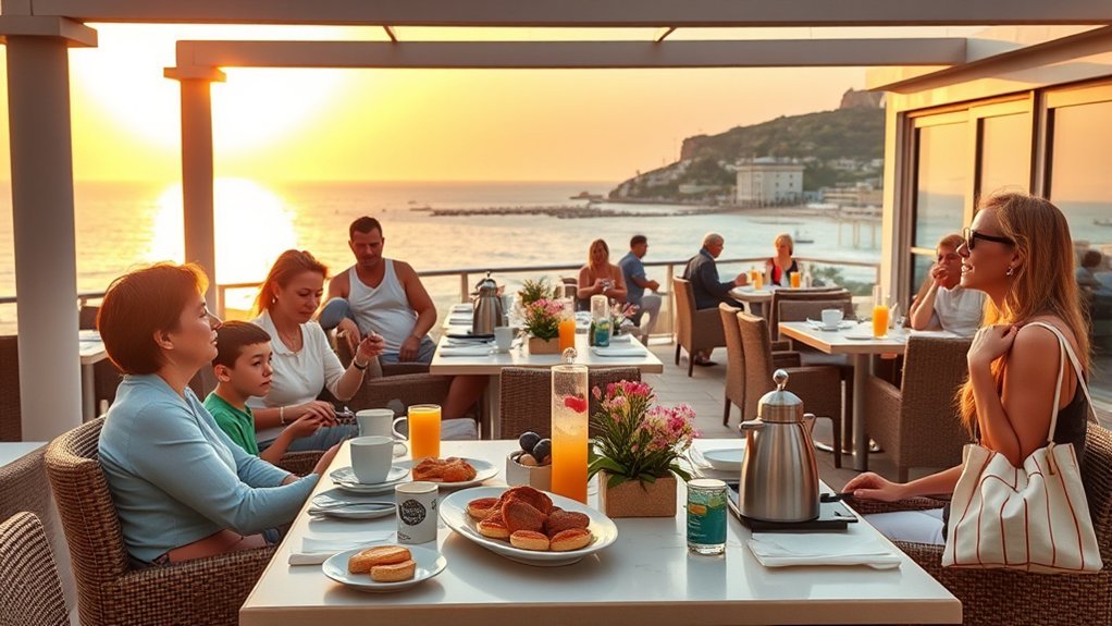 Hotel half-board meal plan with breakfast and dinner