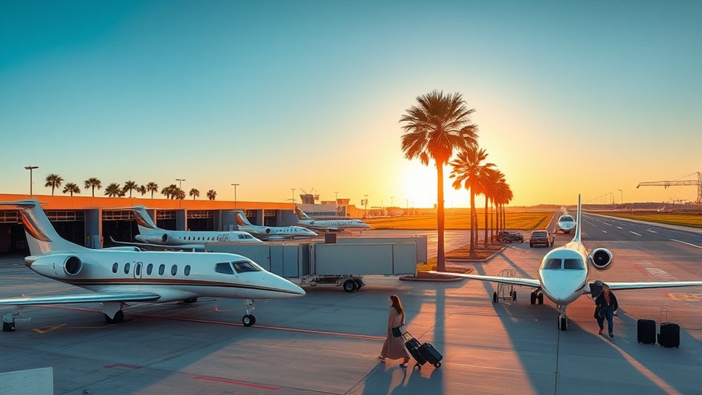 How to Fly Into St. Augustine 2026: Airport Options Traveler walking through the compact Daytona Beach International Airport terminal