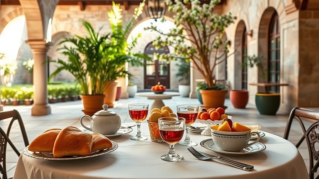 Four Season At Sultanamet Breakfast: Everything You Need to Know courtyard breakfast with variety