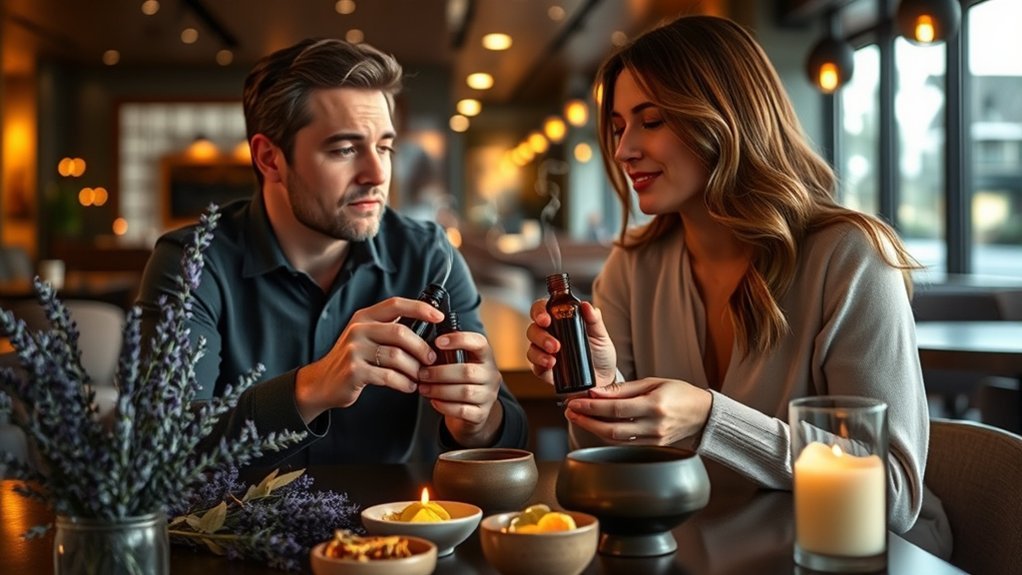 Ubistro For Couples Aromatherapy Directions To: Everything You Need to Know Two partners selecting and balancing an essential oil scent blend