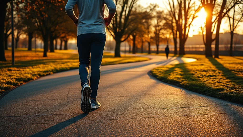 Person walking outdoors to build a healthy daily walking routine