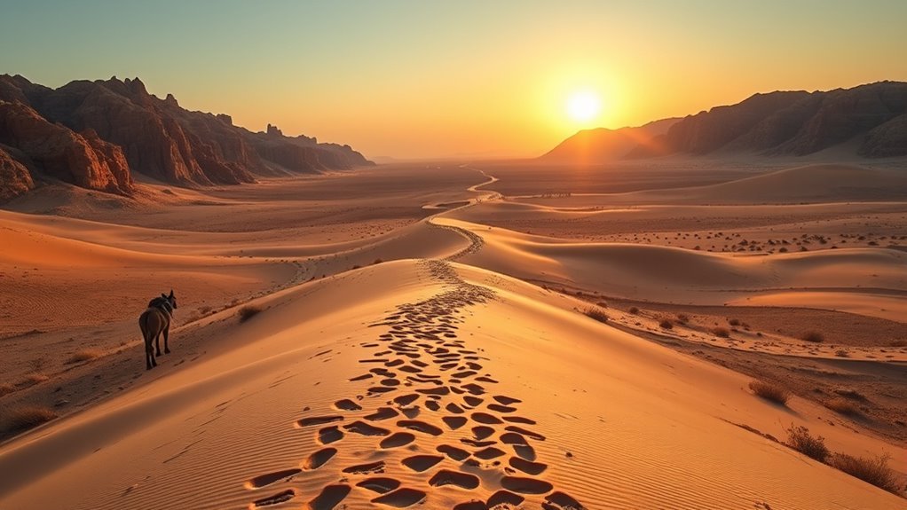 Rugged desert terrain of the Sinai Peninsula illustrating the harsh geography navigated during the Exodus