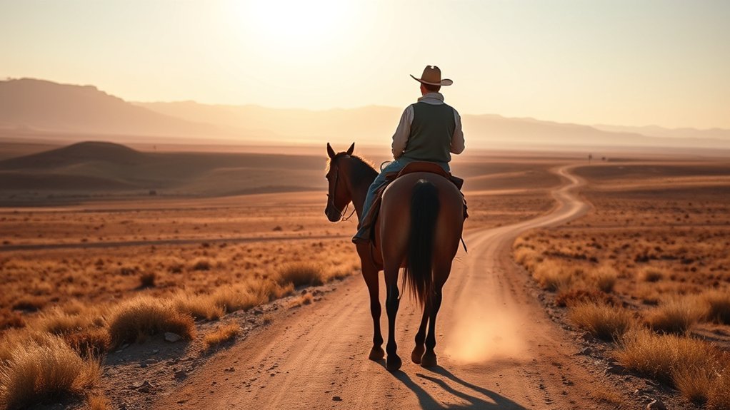 Rider and horse on a dirt trail, illustrating how much distance depends on a horse's conditioning