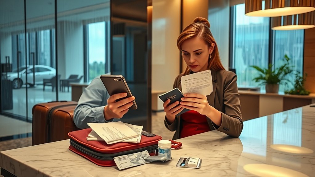 Can You Force A Hotel to Refund: Best Routes & Travel Tips Traveler organizing medical, transport, and booking records for a hotel refund request