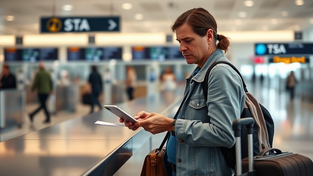 Where I Can Travel While Owing Child Support In...: Everything You Need to Know A passenger holding a domestic boarding pass and identification at an airport security checkpoint