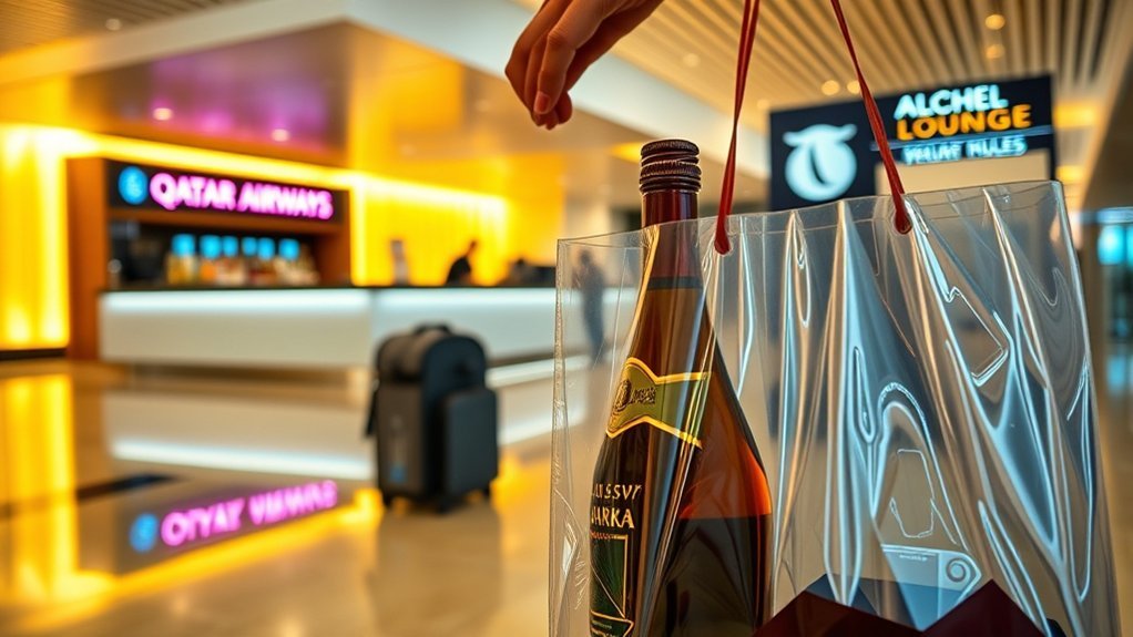 responsible drinking reminder for travelers passing through Doha