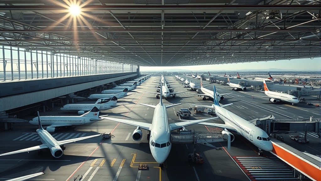 Banked arrival and departure waves at an airline hub