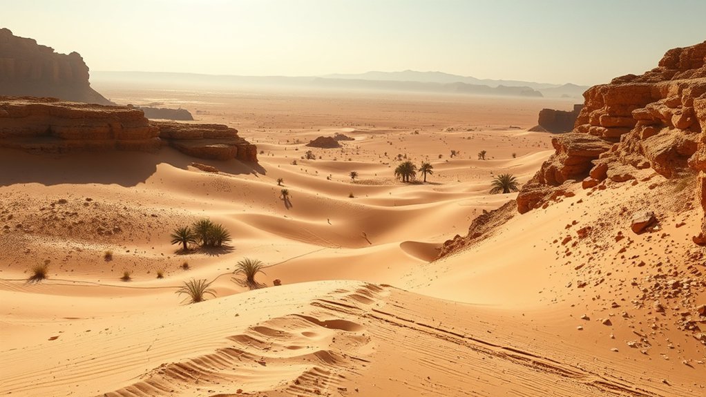 Challenging desert terrain depicting the environmental obstacles faced during the Exodus journey