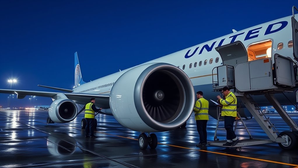 United Airlines pilot and maintenance training supporting flight safety