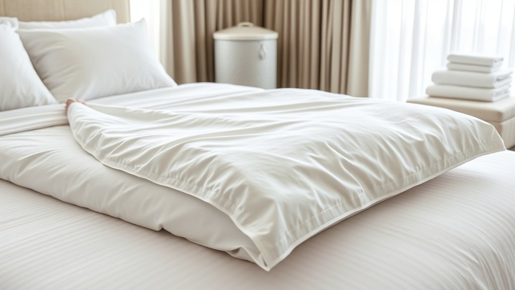 Do Hotel Housekeepers Change Bedsheets Everyday: Complete Hotel Guide guest inspecting hotel sheets for hair stains moisture and odors