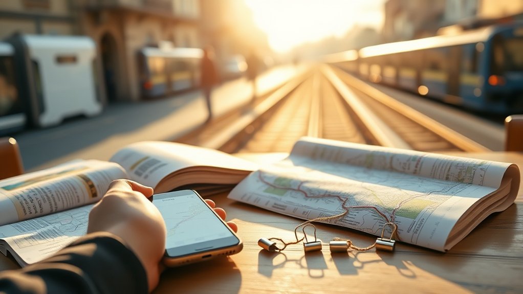 Climbers using guidebooks and local advice to research routes