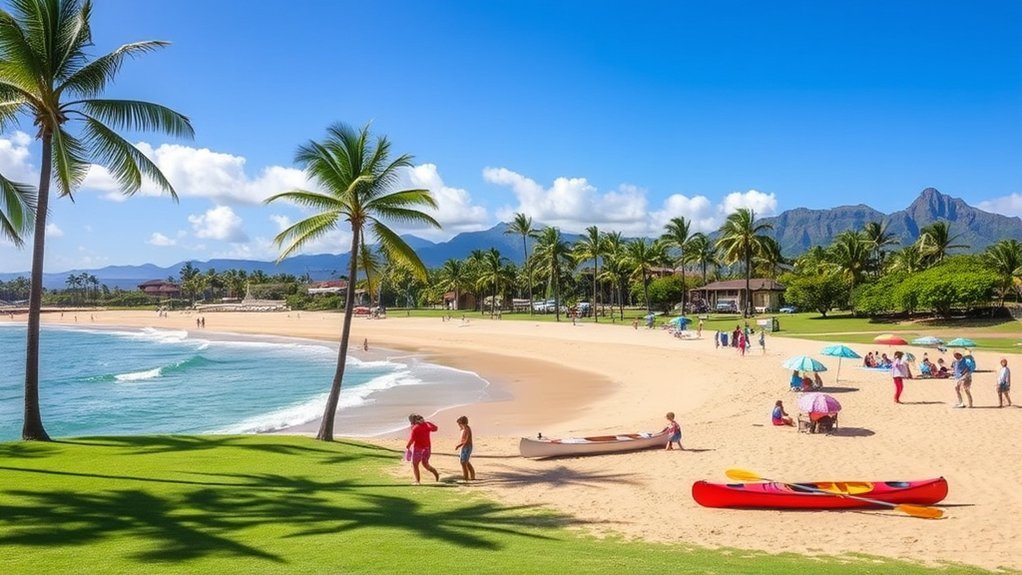Kaionea: Everything You Need to Know Family enjoying the shoreline at Kaiona Beach Park in Waimanalo