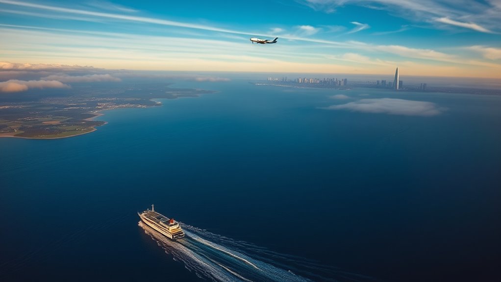 Ferry and connecting-flight options between Normandy and London