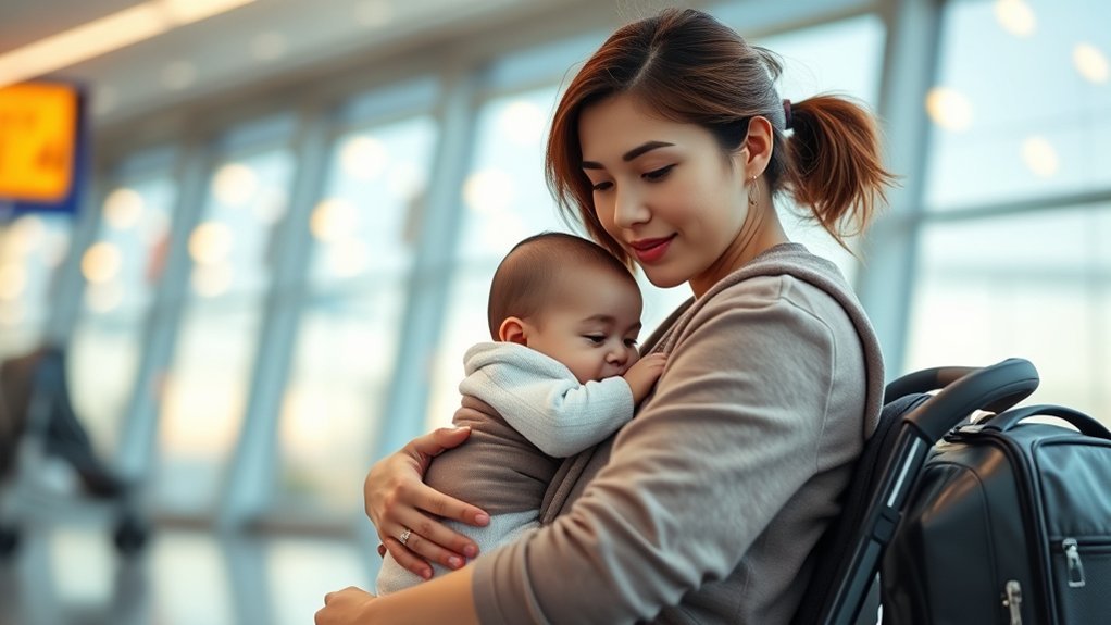 Can A Mom Travel With A 3 Month Old Baby: Everything You Need to Know Parent preparing to fly safely with a young infant