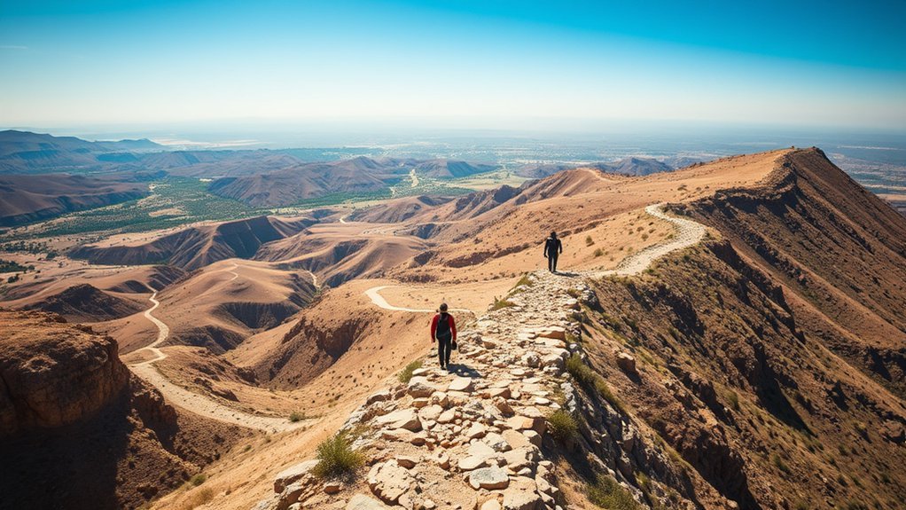 Biblical Distance From Canaannan to Jerusalem Distance: Routes & Travel Guide Rocky hills and elevation changes affecting ancient travel near Jerusalem