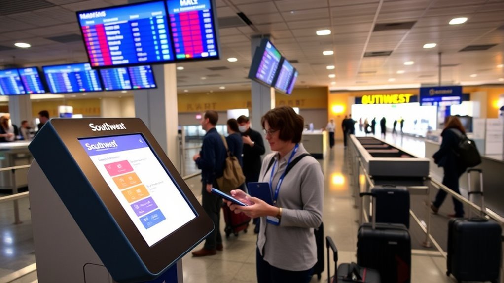 Southwest mobile boarding pass after online flight check-in