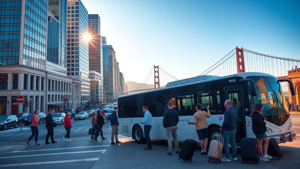 Downtown San Francisco to Airport: Best Routes & Travel Tips Group comparing shuttle and shared transportation options for travel to SFO