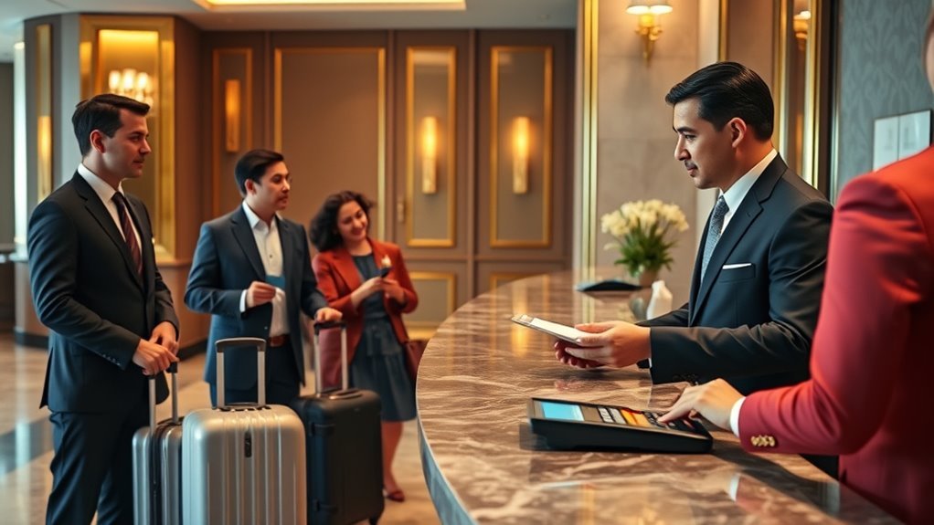 300 Incidental Hotel Meaninf: Complete Hotel Guide hotel guest reviewing property-specific incidental hold rules