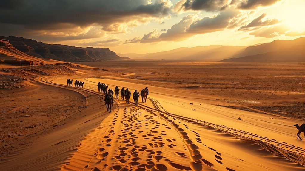 Illustration of the guided march from Goshen to Mount Sinai