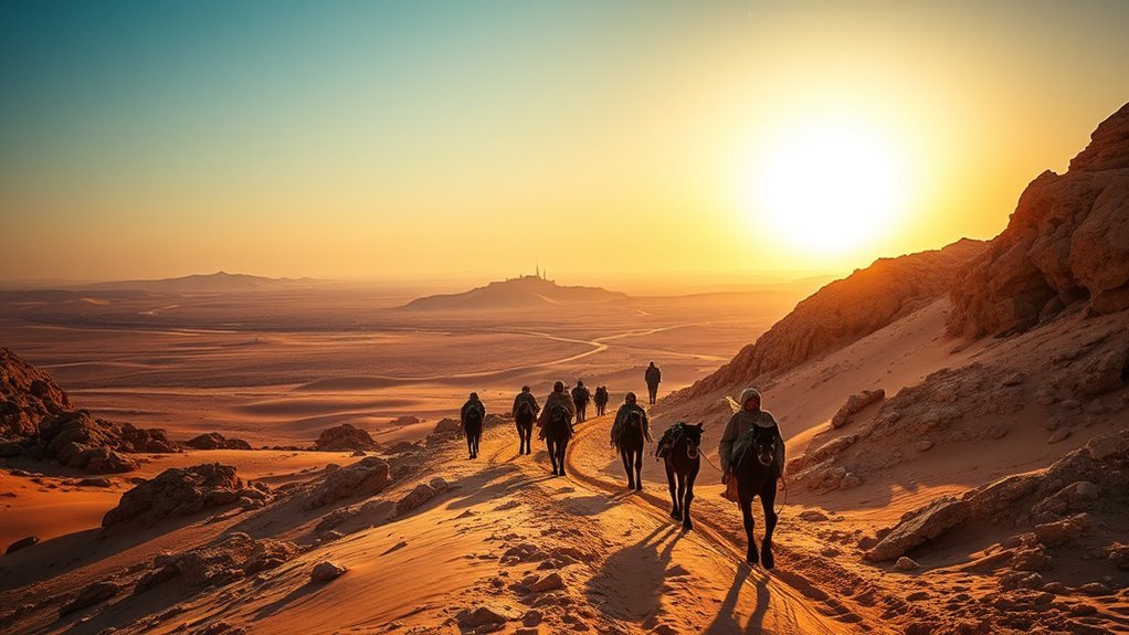Artistic illustration representing divine guidance and wilderness preparation during the Exodus