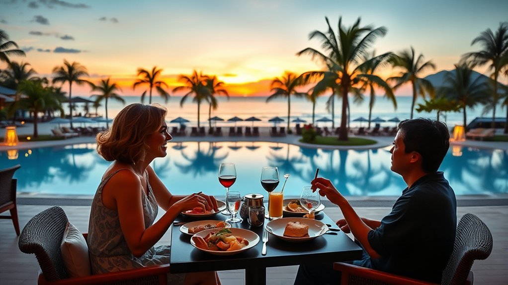 Breakfast and dinner included with a hotel half-board package