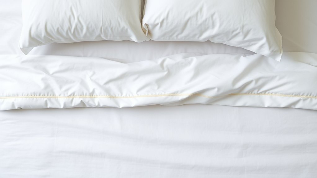 Hotel comforter and decorative bedding layers that may follow separate cleaning schedules