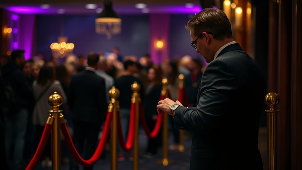 young hotel guest reviewing check-in age restrictions with an adult