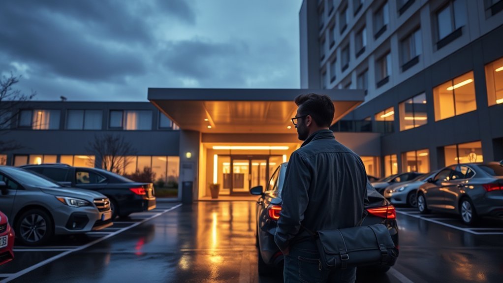 Can You Park In A Hotel Car Park If You Dont St...: Complete Hotel Guide sign showing hotel parking reserved for registered guests