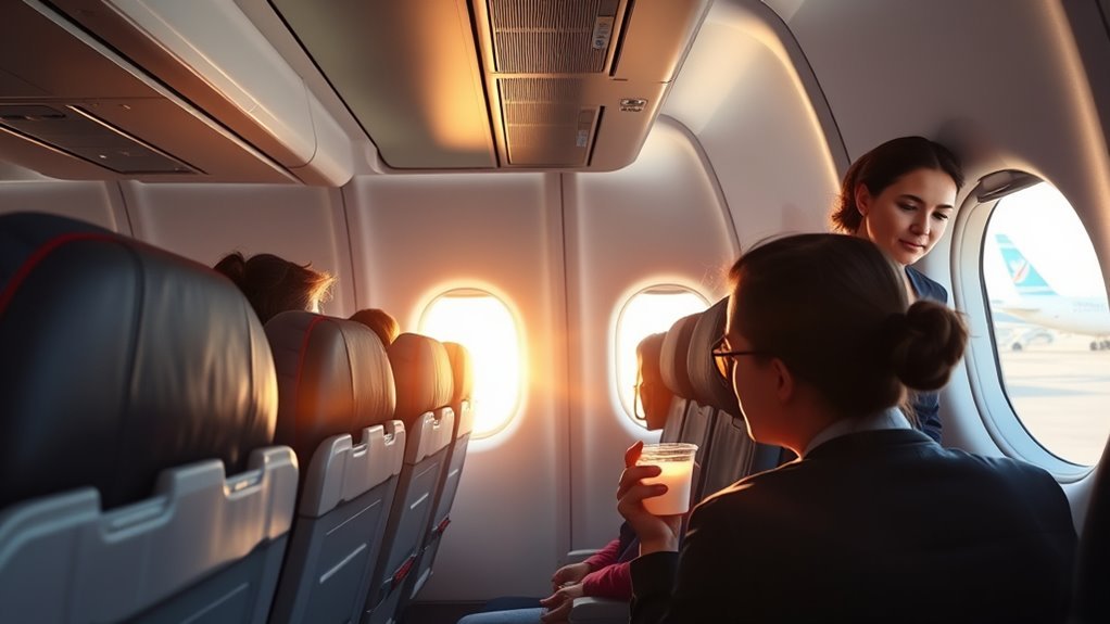 Passenger using inflight entertainment during an American Airlines flight