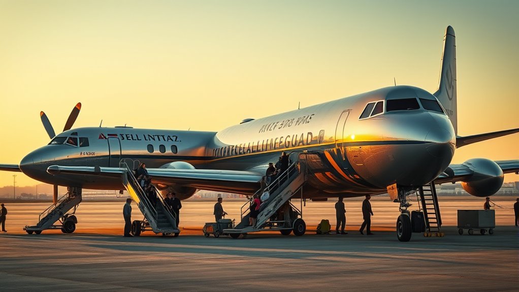 jet-age passenger aircraft representing the expansion of faster commercial air travel