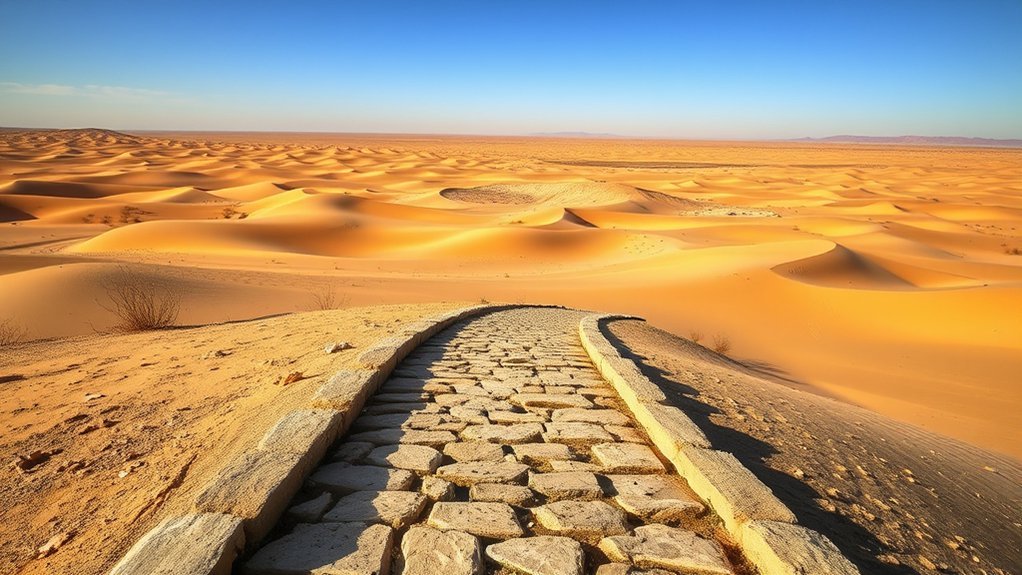 Ancient desert landscape depicting the biblical journey between Egypt and Canaan