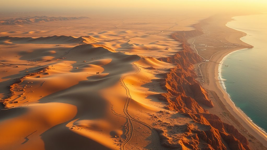 Travelers crossing a desert landscape on a long journey from Egypt toward Canaan
