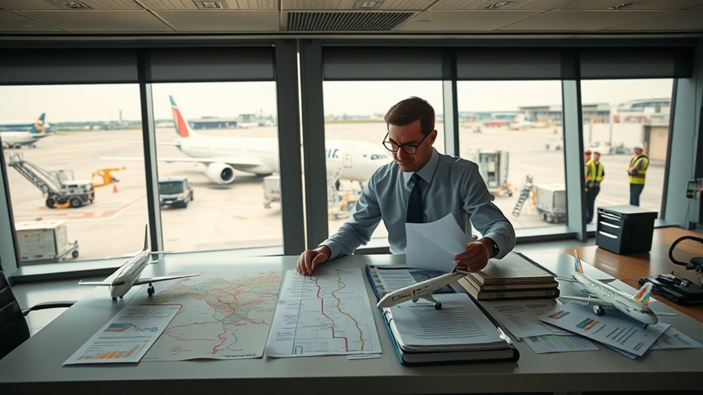 Airline founders reviewing route strategy and aircraft plans