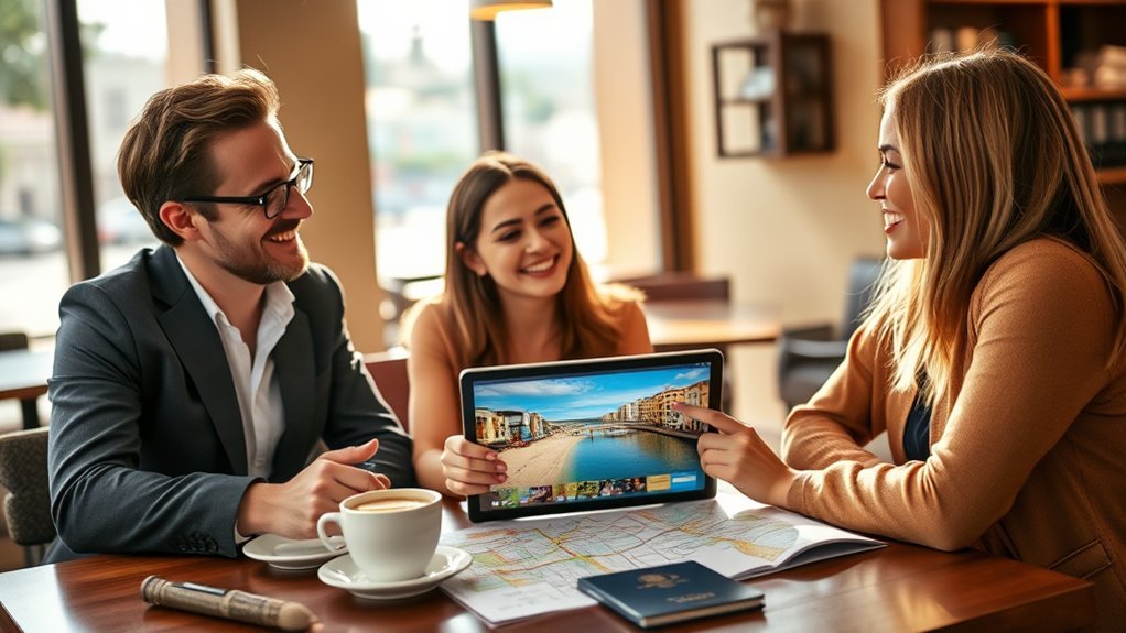 Travel advisor introducing services to friends, family, and community contacts