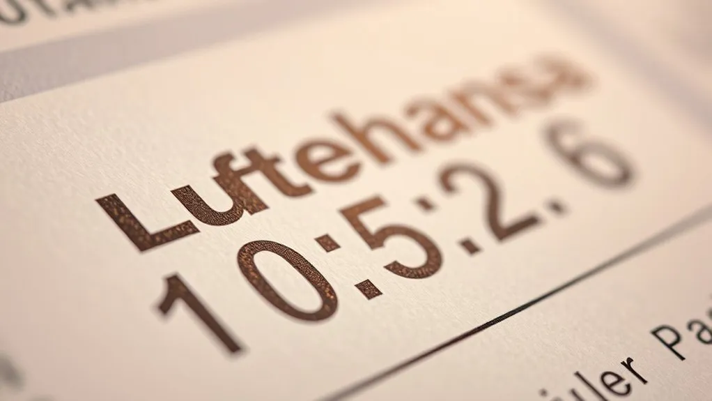 Lufthansa flight number displayed on boarding pass and app