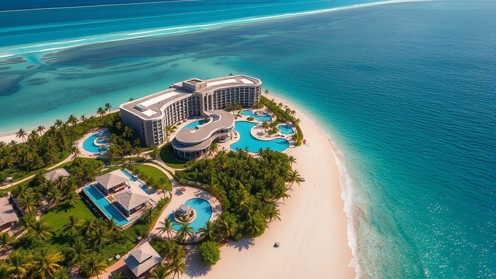 Illustrative beach and spa scene; no verified Fair.Int Resort property in Aruba was found