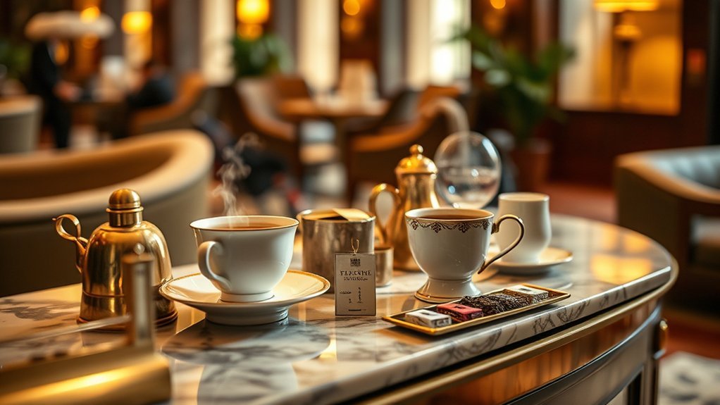 Tea and coffee service at Sea Lounge in The Taj Mahal Palace Mumbai