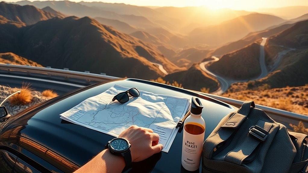 Road trip schedule showing manageable daily driving and rest stops
