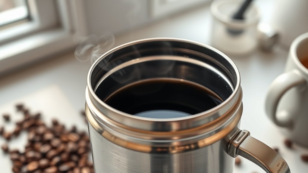 Coffee in a stainless steel thermos and factors affecting manganese migration