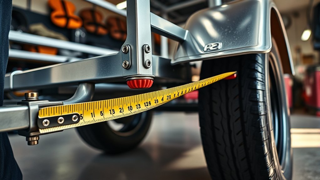 Measuring the exterior dimensions of a small luggage trailer