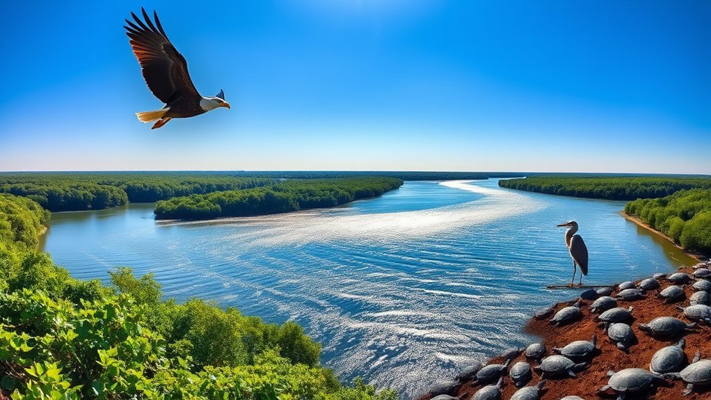 Fish, birds, mammals, mussels, and plants of the Mississippi River ecosystem
