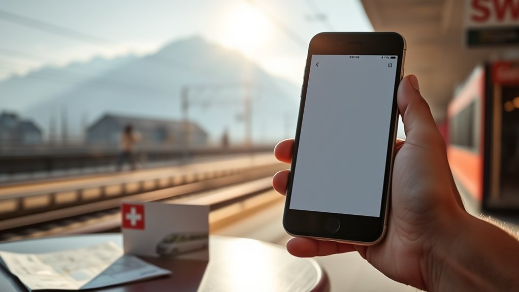 Can Tourist Have Swisspass App: Everything You Need to Know Traveler displaying a Swiss train ticket QR code on a smartphone