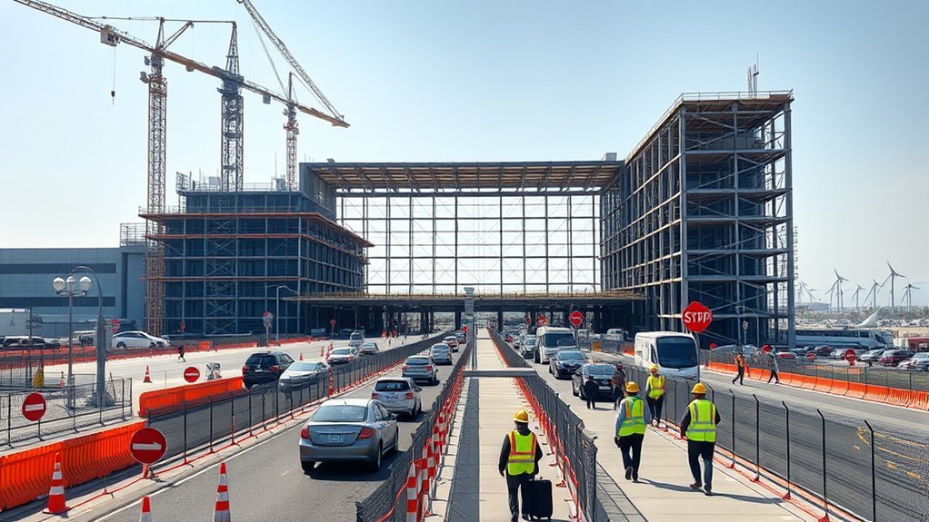 travelers navigating construction and roadway changes at LAX