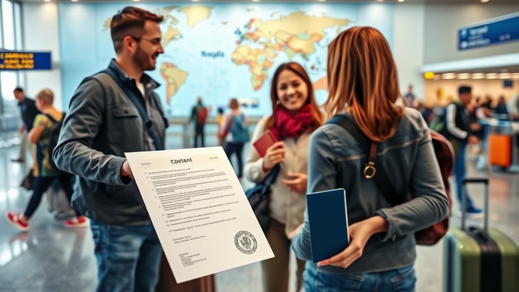 Parent preparing a notarized child travel consent letter