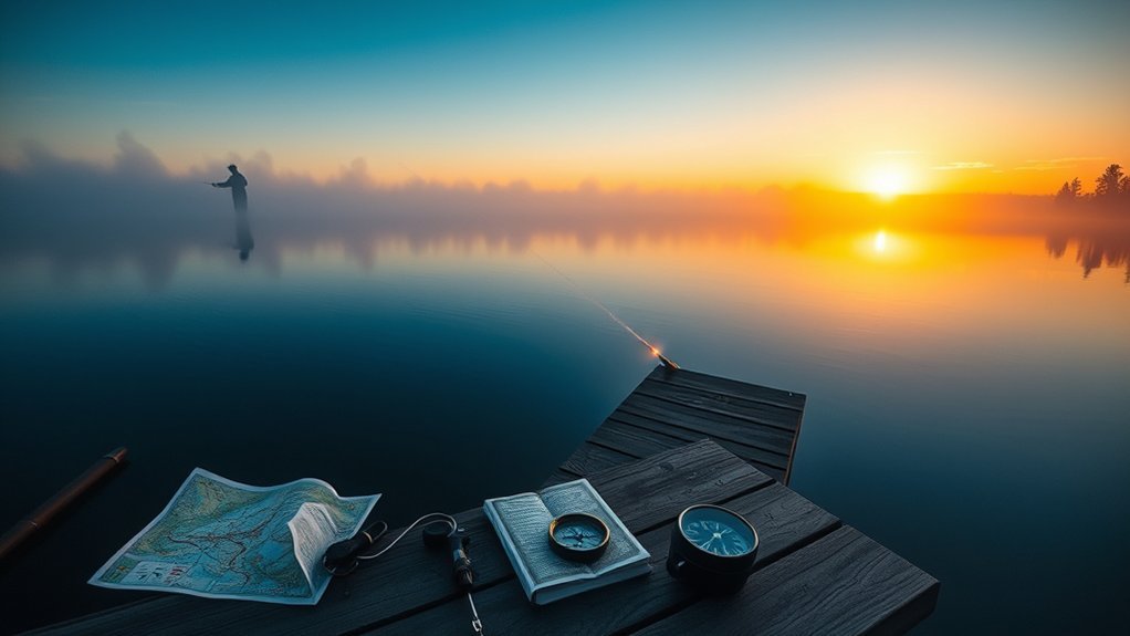 How to Fish: Best Routes & Travel Tips angler checking light, weather, and water conditions before a fishing trip